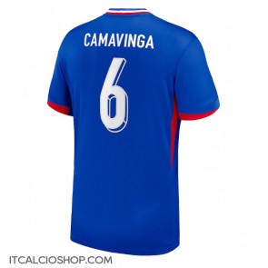 Francia Eduardo Camavinga #6 Prima Maglia Europei 2024 Manica Corta